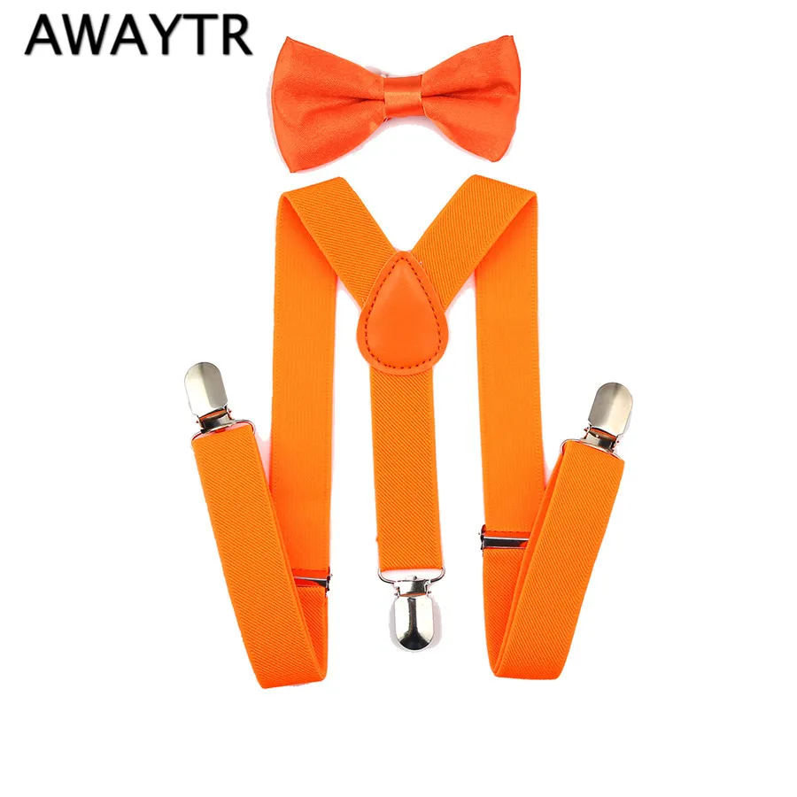 AWAYTR Kids Suspenders Set Boys Girls Yellow Orange Green Color Bow Tie Elastic Suspender Sets for Wedding Party Gift
AWAYTR Kids Suspenders Set Boys Girls Yellow Orange Green Color Bow Tie Elastic Suspender Sets for Wedding Party Gift