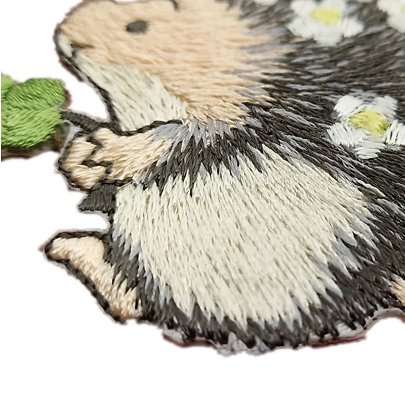 Embroidered Hedgehog Patches Cute Animal Patch (8)