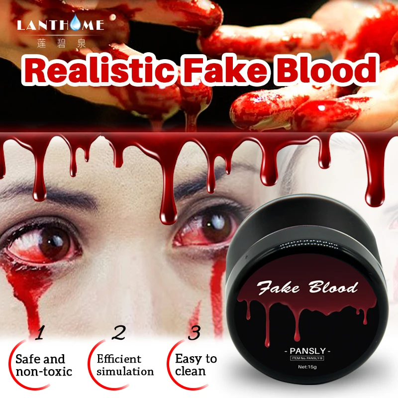 1PC Fake Blood Makeup Face Body Paint Halloween Makeup Supplies Fake Wounds Scars Bruises Cosplay Party Vampire Ultra-realistic
1PC Fake Blood Makeup Face Body Paint Halloween Makeup Supplies Fake Wounds Scars Bruises Cosplay Party Vampire Ultra-realistic