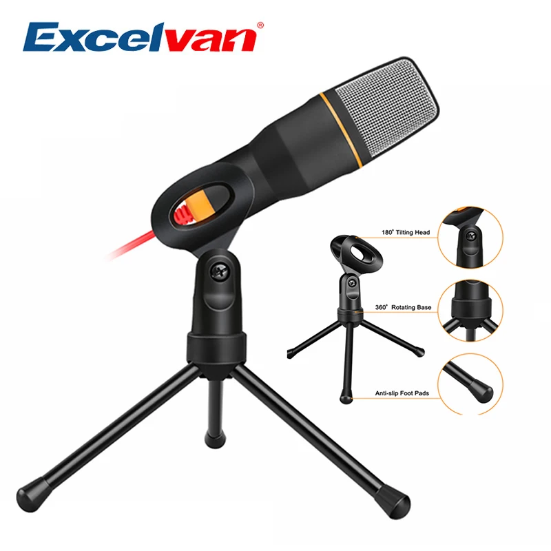 Excelvan SF-666 Adjustable Condenser Microphone for iOS Laptop Android Tablets Chatting Podcast Recording Home Stereo With Mic
Excelvan SF-666 Adjustable Condenser Microphone for iOS Laptop Android Tablets Chatting Podcast Recording Home Stereo With Mic