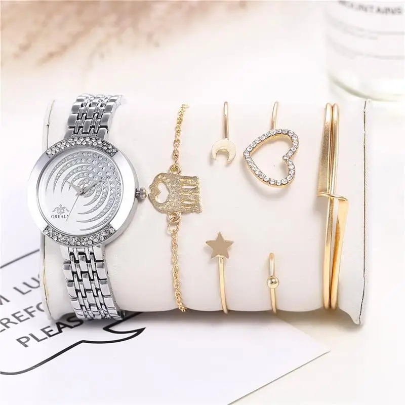 New Design Women Watches Set Creative Stainless Steel Quartz Wristwatch Luxury Diamond Watche Ladies Elegant Busines Clock Gold
New Design Women Watches Set Creative Stainless Steel Quartz Wristwatch Luxury Diamond Watche Ladies Elegant Busines Clock Gold