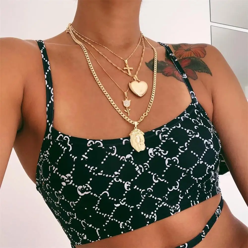 Romantic Necklaces Gold Face Rose Flower Crystal Heart Cross Pendant Necklace Lady Wedding Party Jewelry Women Necklace
Romantic Necklaces Gold Face Rose Flower Crystal Heart Cross Pendant Necklace Lady Wedding Party Jewelry Women Necklace