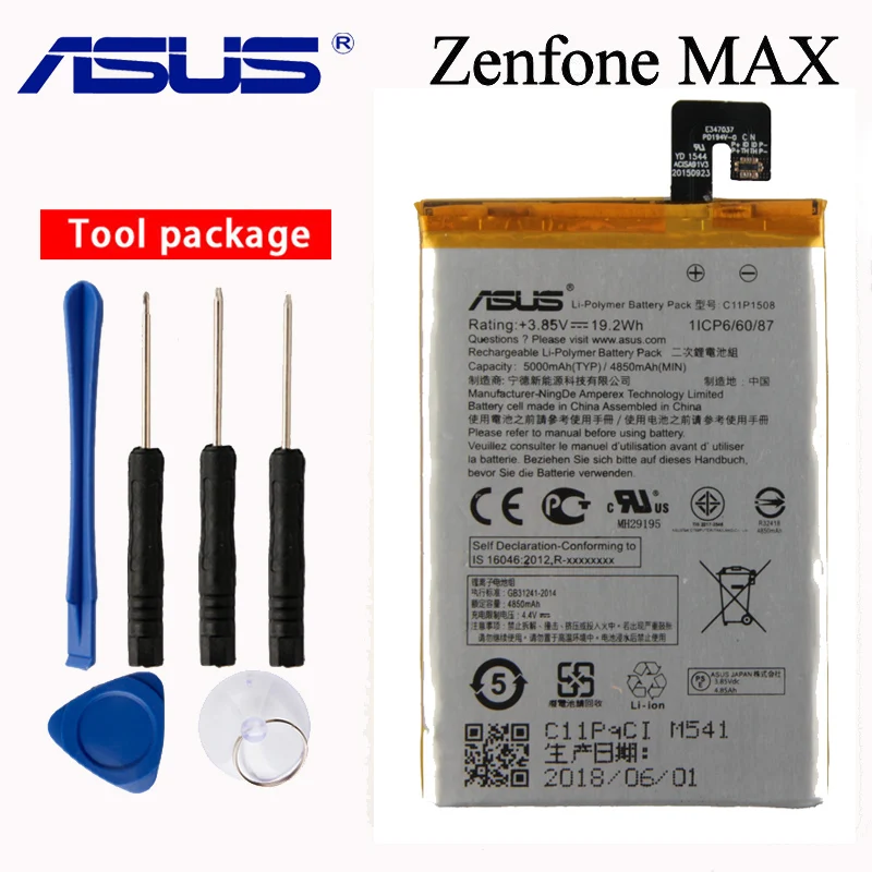 Оригинальный аккумулятор ASUS C11P1508 для Zenfone MAX ZC550KL Z010AD Z010DD Z010D Z010DA 5000Z C550KL 5000