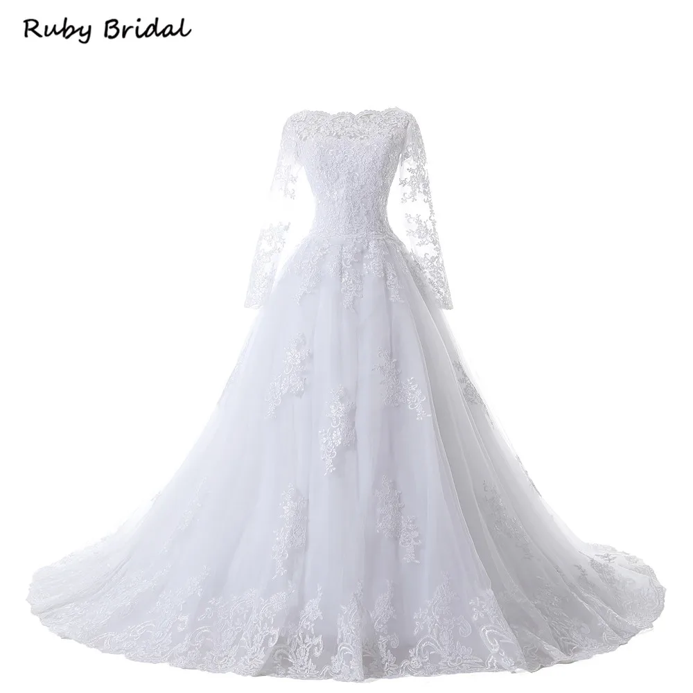 Ruby Bridal Vintage Long Sleeves Wedding Dresses Ball Gown Princess White Tulle Appliques Bridal Gowns Robe De Mariage LK99
Ruby Bridal Vintage Long Sleeves Wedding Dresses Ball Gown Princess White Tulle Appliques Bridal Gowns Robe De Mariage LK99