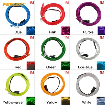 FEELDO 1M Car Decoration Flexible Moulding EL Neon Glow Lighting Rope Strip With Fin And Cigar/Cigarette Lighter 9-color #3561
FEELDO 1M Car Decoration Flexible Moulding EL Neon Glow Lighting Rope Strip With Fin And Cigar/Cigarette Lighter 9-color #3561