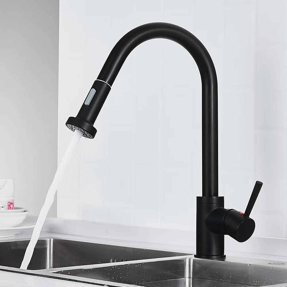 Pull Down Kitchen Faucet Black Sink Mixer Tap Deck Mounted 360 degree rotation mixer taps Kitchen Tap
Pull Down Kitchen Faucet Black Sink Mixer Tap Deck Mounted 360 degree rotation mixer taps Kitchen Tap