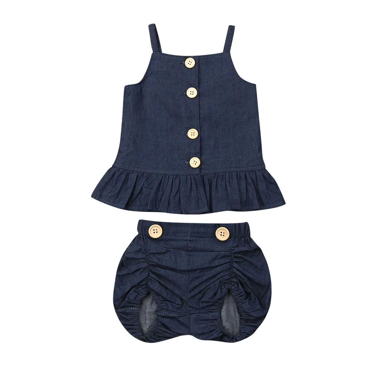 Toddler Kids Baby Girls Summer Denim Clothes Set Strap Sleeveless Tops Dress Shorts 2pcs Outfits Set 2019
Toddler Kids Baby Girls Summer Denim Clothes Set Strap Sleeveless Tops Dress Shorts 2pcs Outfits Set 2019