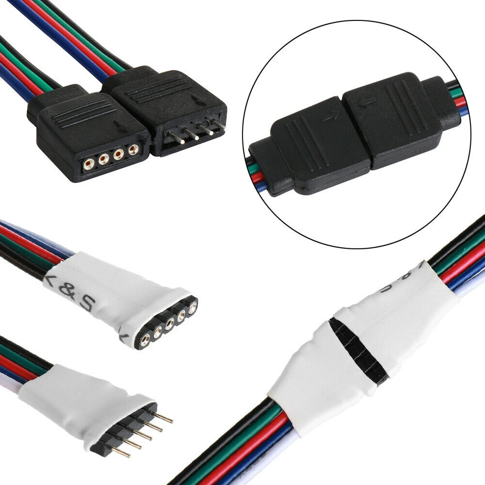 4pin 5pin 6pin Male Female strip to controller Adapter Cable Wire for 5050 3528 SMD RGB RGBW RGB+CCT LED Strip light 5pcs
4pin 5pin 6pin Male Female strip to controller Adapter Cable Wire for 5050 3528 SMD RGB RGBW RGB+CCT LED Strip light 5pcs