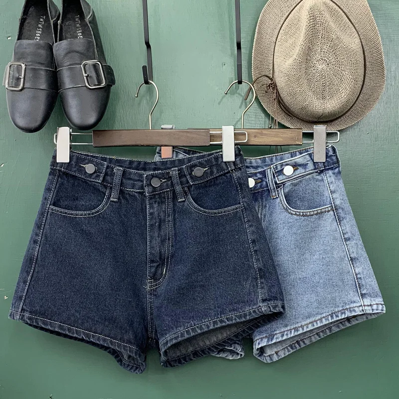 Denim shorts women summer fashion high waist loose wid leg jeans | Женская одежда