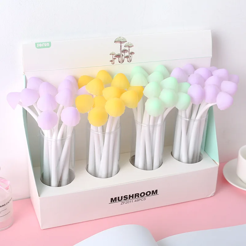 24 pcs/lot Cartoon Mushroom Style Soft Silicone Gel Ink Pen Set Promotional Gift Stationery School & Office Supply Birthday Gift
24 pcs/lot Cartoon Mushroom Style Soft Silicone Gel Ink Pen Set Promotional Gift Stationery School & Office Supply Birthday Gift