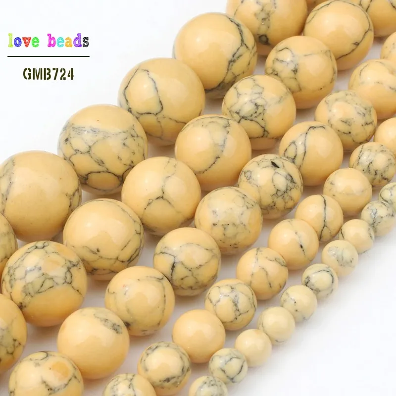 Yellow Howlite Stone Beads for Jewelry Bracelet Making Round Loose Beads Strand 15'' 4/6/8/10/12mm
Yellow Howlite Stone Beads for Jewelry Bracelet Making Round Loose Beads Strand 15'' 4/6/8/10/12mm