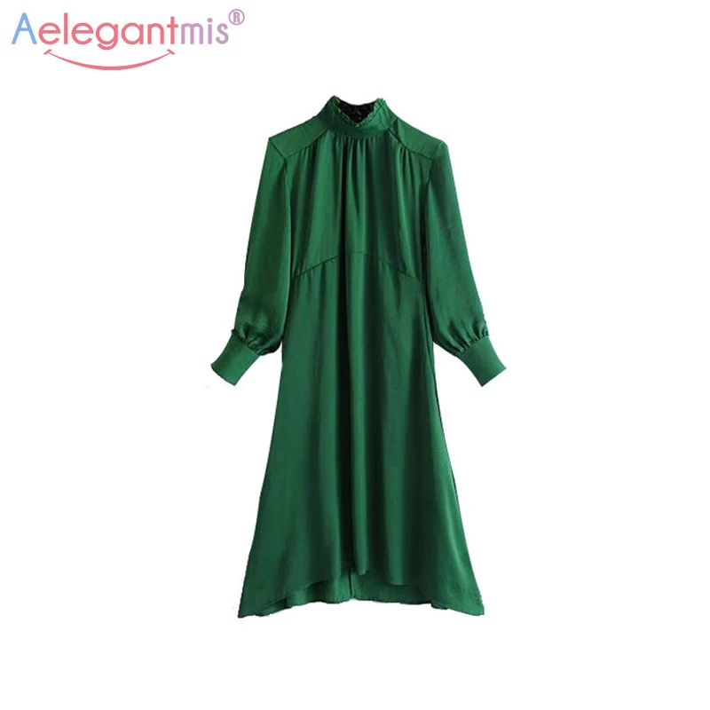 Aelegantmis Women Mid-Calf Turtleneck Elegant Party Dress Lady Autumn Winter Fashion Button Long Sleeves A-Line Dress Vestidos
Aelegantmis Women Mid-Calf Turtleneck Elegant Party Dress Lady Autumn Winter Fashion Button Long Sleeves A-Line Dress Vestidos