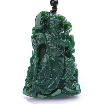 Koraba Fine Jewelry 100% Natural Hand Carved Green Jade Wu God of Wealth Guan Yu Eighteen Lohan Pendant Necklace Free Shipping
Koraba Fine Jewelry 100% Natural Hand Carved Green Jade Wu God of Wealth Guan Yu Eighteen Lohan Pendant Necklace Free Shipping