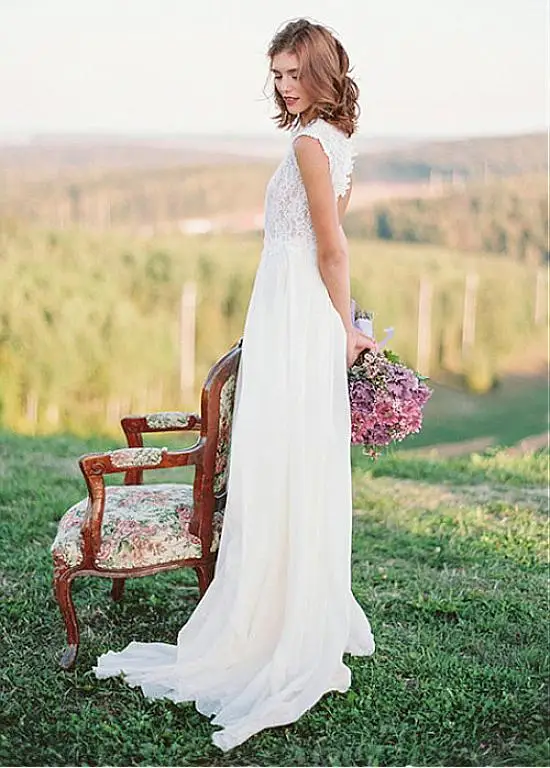 Elegant Lace Bohemian Wedding dresses 2017 Backless Cap Sleeve Cheap Boho Beach Bridal Gowns Vestido de noiva Robe de mariage
Elegant Lace Bohemian Wedding dresses 2017 Backless Cap Sleeve Cheap Boho Beach Bridal Gowns Vestido de noiva Robe de mariage