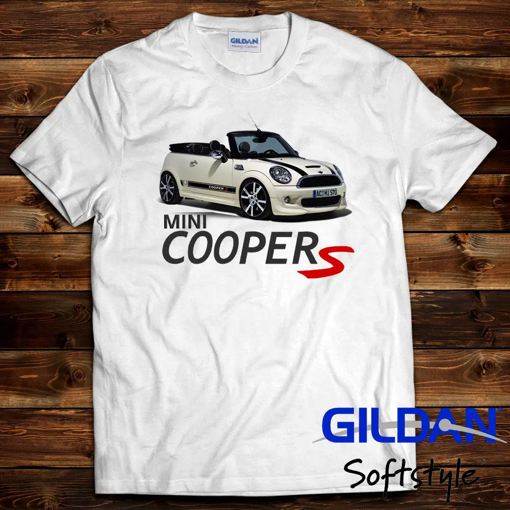 Фото Новинка брендовая одежда футболки Специальный Логотип MINI Cooper Car вид сбоку 100%