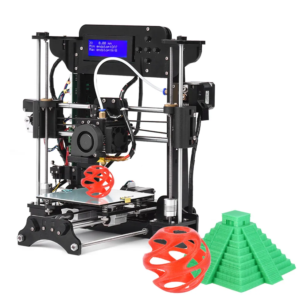 

XY-100 TRONXY Portable Desktop 3D Printer Kit DIY MK10 Extruder Acrylic Frame 2004A LCD Screen with 8GB Memory Card for Beginner