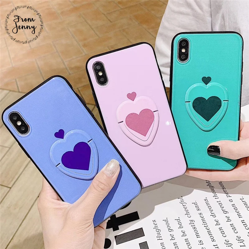 From Jenny Simple love bracket for iPhone x xr xs max 6 6s 7 8 Plus solid color phone protection hard case
From Jenny Simple love bracket for iPhone x xr xs max 6 6s 7 8 Plus solid color phone protection hard case