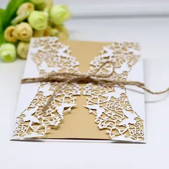 10pcs/set Laser Cut Hollow Wedding invitations Cards Lace Hemp Rope Invite Envelopes Kits For Engagement Bridal Baby Shower
10pcs/set Laser Cut Hollow Wedding invitations Cards Lace Hemp Rope Invite Envelopes Kits For Engagement Bridal Baby Shower