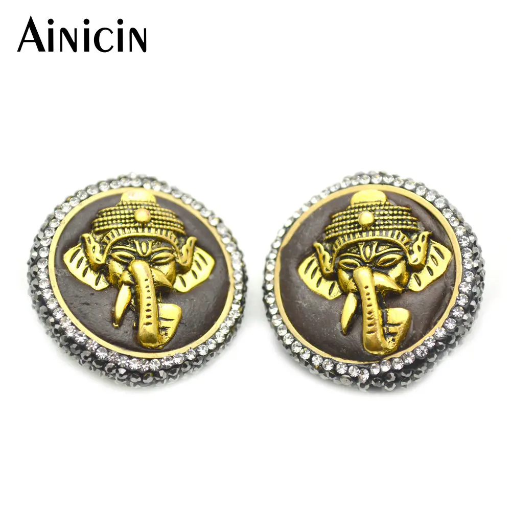 5pcs Nepal Elephant Ganesha Copper Beads Rhinestone Crystal Clay Paved Double Side Pendants Fashion Jewelry Making Materials
5pcs Nepal Elephant Ganesha Copper Beads Rhinestone Crystal Clay Paved Double Side Pendants Fashion Jewelry Making Materials