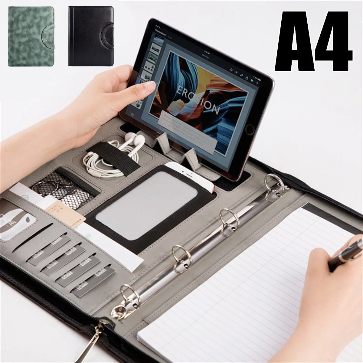 Multi-functional Leather A4 Document Bags School Office Manager File Folder Portable Zipper Storage Bag With A4 20 Sheets Paper
Multi-functional Leather A4 Document Bags School Office Manager File Folder Portable Zipper Storage Bag With A4 20 Sheets Paper