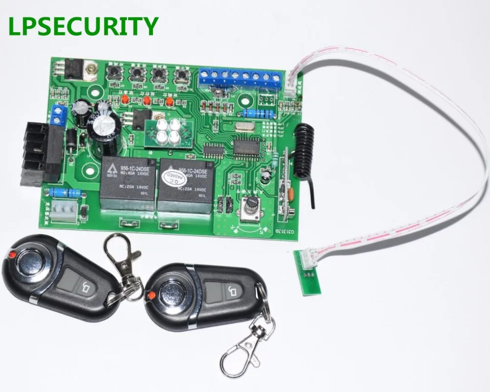 LPSECURITY motherboard pcb controller circuit board for garage gate door opener motor(24VDC motor use) 2 remote controls
LPSECURITY motherboard pcb controller circuit board for garage gate door opener motor(24VDC motor use) 2 remote controls