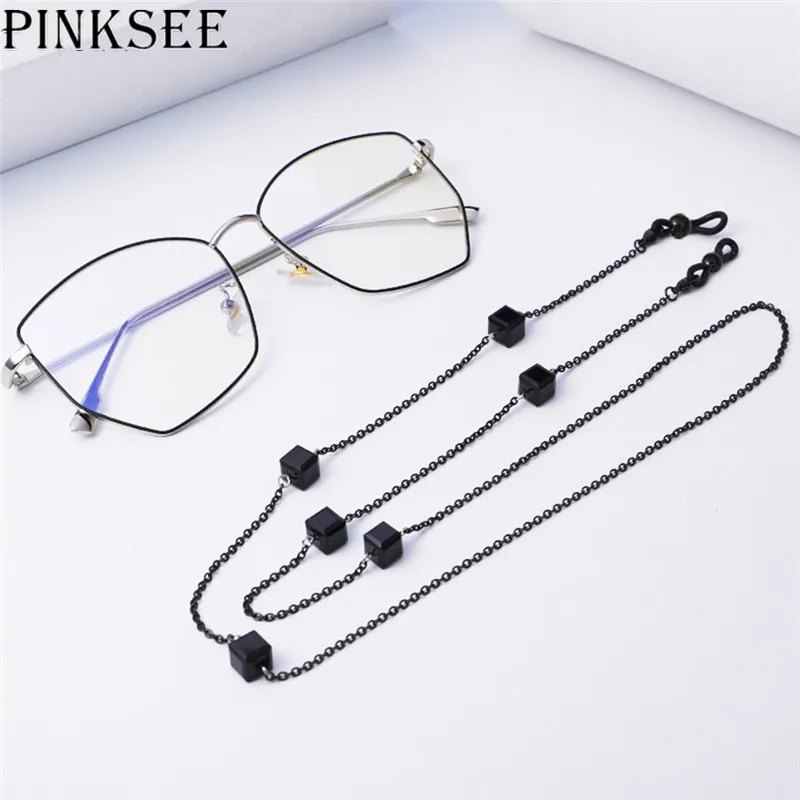 PINKSEE Simple Black Agate Eyeglass Chains Sunglasses Reading Beaded Glasses Chain Eyewears Cord Holder Neck Strap Rope
PINKSEE Simple Black Agate Eyeglass Chains Sunglasses Reading Beaded Glasses Chain Eyewears Cord Holder Neck Strap Rope