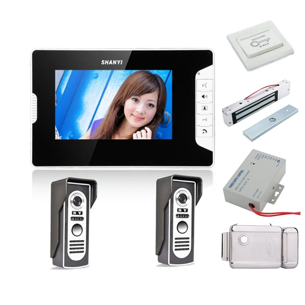 Home Set 7 Inch Color LCD Monitor 1to2 Video Door Phone Doorbell Intercom Kit ABS plastic IR Camera with Night Vision
Home Set 7 Inch Color LCD Monitor 1to2 Video Door Phone Doorbell Intercom Kit ABS plastic IR Camera with Night Vision