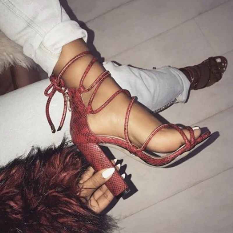 Teahoo Red Snake Printed Women Sandals Summer Gladiator Sandals Women Open Toe High Heels Sandals Fashion Party Shoes Woma
Teahoo Red Snake Printed Women Sandals Summer Gladiator Sandals Women Open Toe High Heels Sandals Fashion Party Shoes Woma