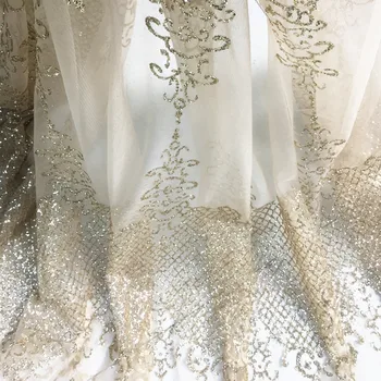 European Palace Style Champagne Gold Shiny Gilt Sequins Fabric Party Dress Performance Dress Wedding Cloth Material Bazin Riche
European Palace Style Champagne Gold Shiny Gilt Sequins Fabric Party Dress Performance Dress Wedding Cloth Material Bazin Riche