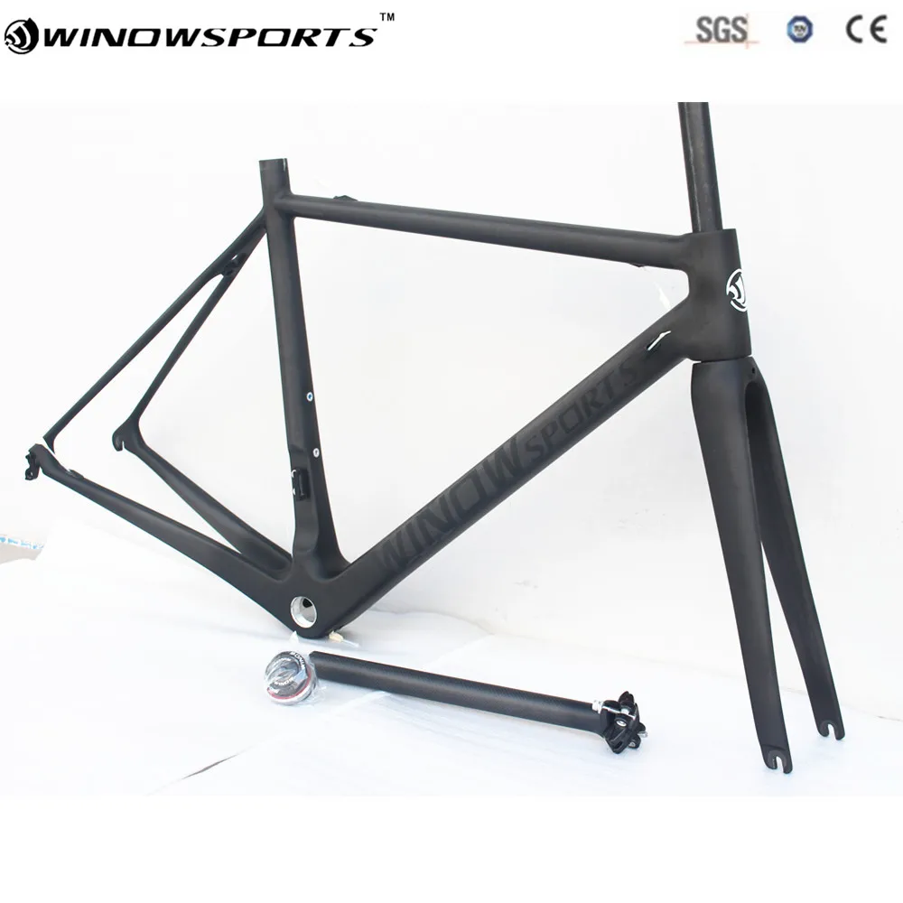 2018 Winow Super light carbon fiber bike frame bicycle frameset UD black weave carbon road frame