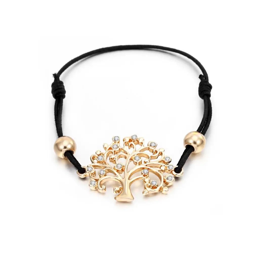 Gold Tree Of Life Crystal Charm Bracelet Black String Elastic Cord Adjustable Bracelets For Women Fashion Jewelry Accessories
Gold Tree Of Life Crystal Charm Bracelet Black String Elastic Cord Adjustable Bracelets For Women Fashion Jewelry Accessories
