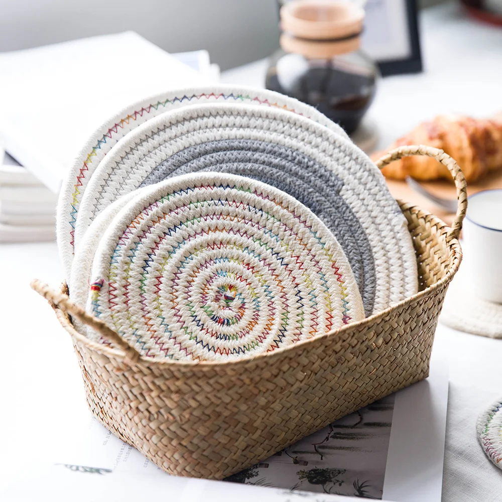 MDZF SWEETHOME Creative Hand-Woven Placemat Cotton Pad Thickening Home Western Tableware Pad Insulation Pad Pot Mat Bowl Mat
MDZF SWEETHOME Creative Hand-Woven Placemat Cotton Pad Thickening Home Western Tableware Pad Insulation Pad Pot Mat Bowl Mat