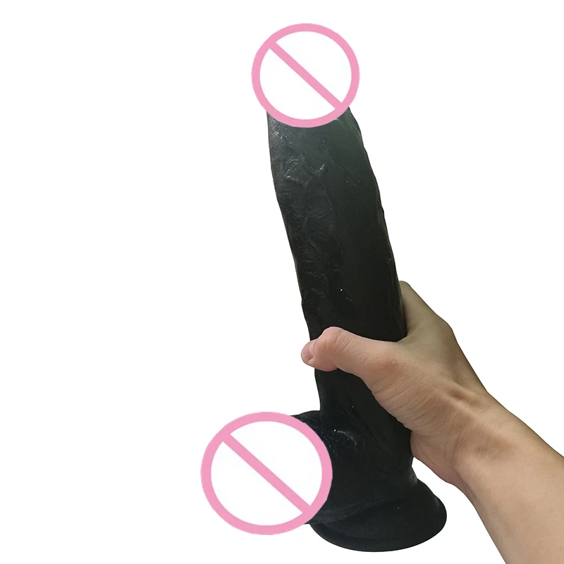 

HOWOSEX 12 inches Huge Black Realistic Silicone Dildo Suction Cup big artifical Penis thick cock giant dildos for woman sex toy