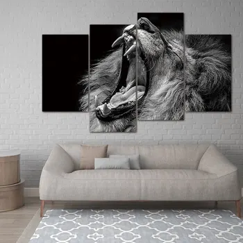 4 Panels Unframed Canvas Photo Prints The Roaring Lion Wall Decorations for Living Room Home Office Artwork Giclee Paintings
4 Panels Unframed Canvas Photo Prints The Roaring Lion Wall Decorations for Living Room Home Office Artwork Giclee Paintings