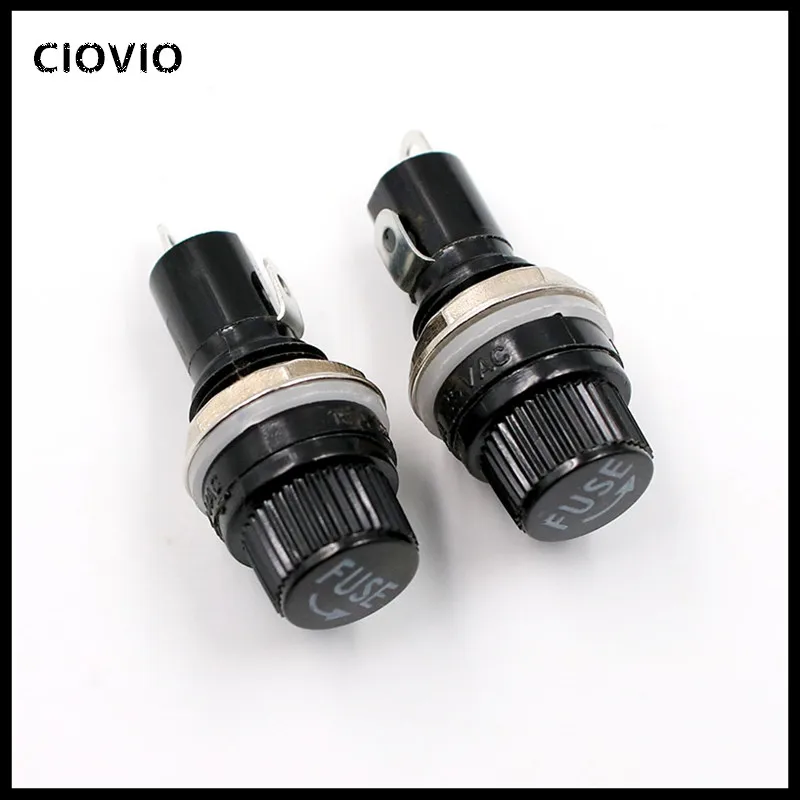 5pcslot 520mm 630mm glass fuse holders 5x20 6x30 insurance tube socket fuse holder for insurance