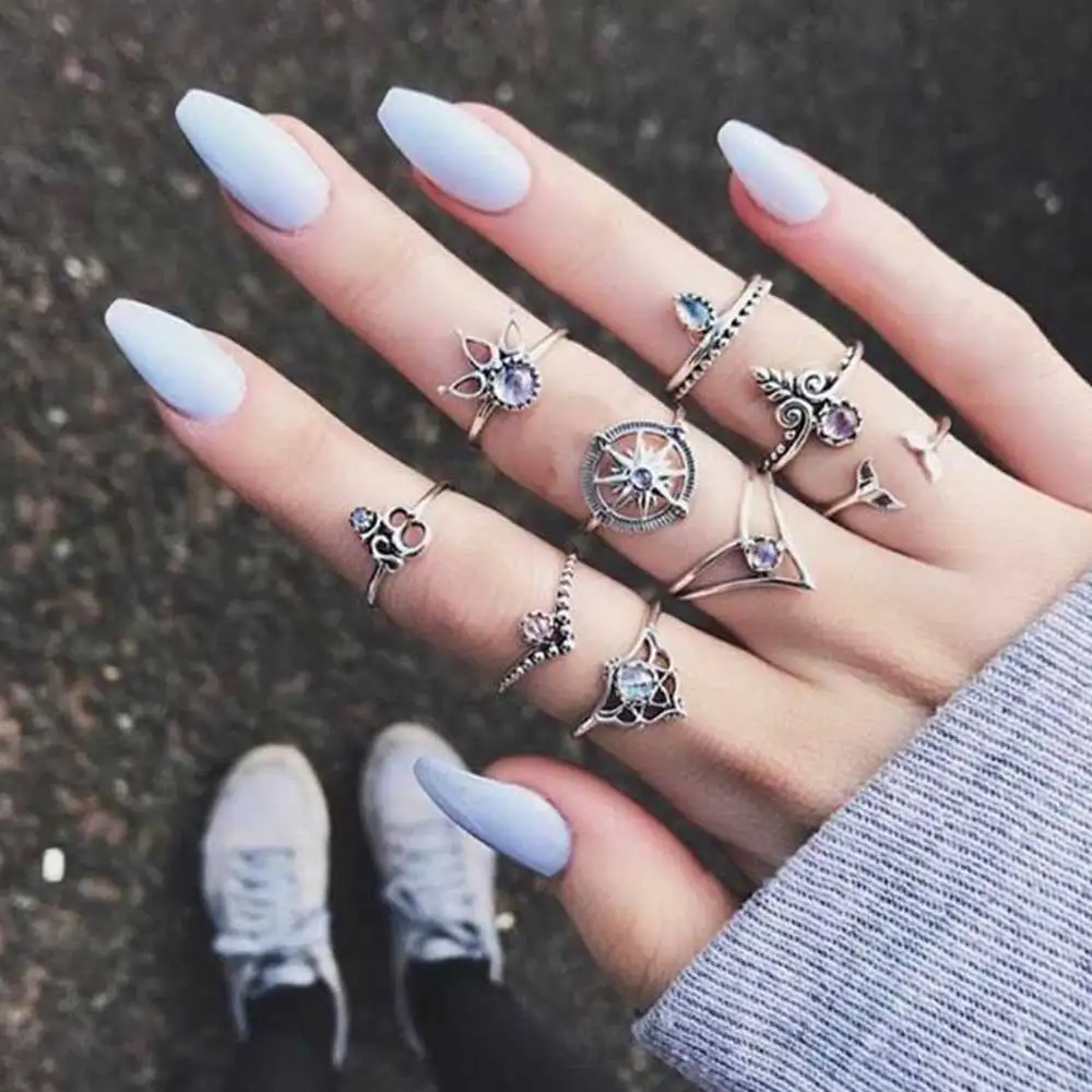 9 Pcs/set Bohemian Mermaid Tail Compass Yoga Water Drop Hollow Carved crystal Women Ring Set Rings For Women 4RD247
9 Pcs/set Bohemian Mermaid Tail Compass Yoga Water Drop Hollow Carved crystal Women Ring Set Rings For Women 4RD247
