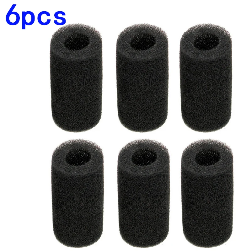 

6PCS/Set Black Cotton Pre Filter Sponge Foam For Fluval Edge Fish Tank Aquarium Pond Single Port 8 *4 * 2.2 Cm