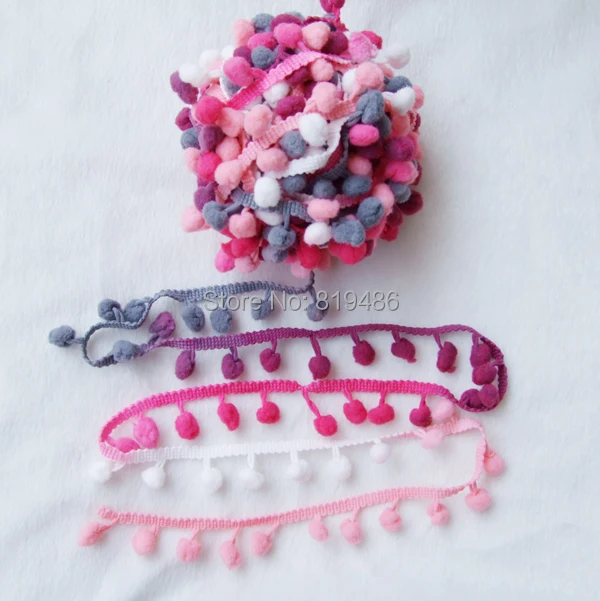 5Yards/Lot New Rainbow color cute PomPom fringe trim draper ball Accessories sew 0.8" ball
5Yards/Lot New Rainbow color cute PomPom fringe trim draper ball Accessories sew 0.8" ball