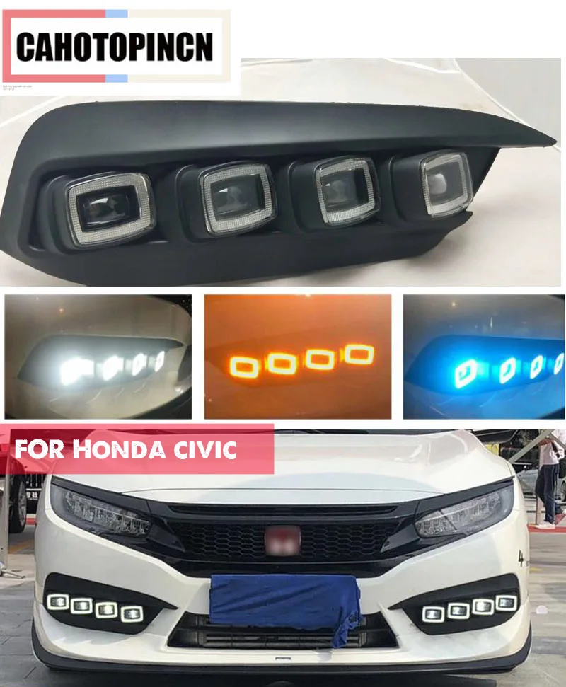 Latest design Flowing Turn Yellow Signal Function 12V Car DRL LED Daytime Running Light Daylight For Honda Civic 2017 2018
Latest design Flowing Turn Yellow Signal Function 12V Car DRL LED Daytime Running Light Daylight For Honda Civic 2017 2018