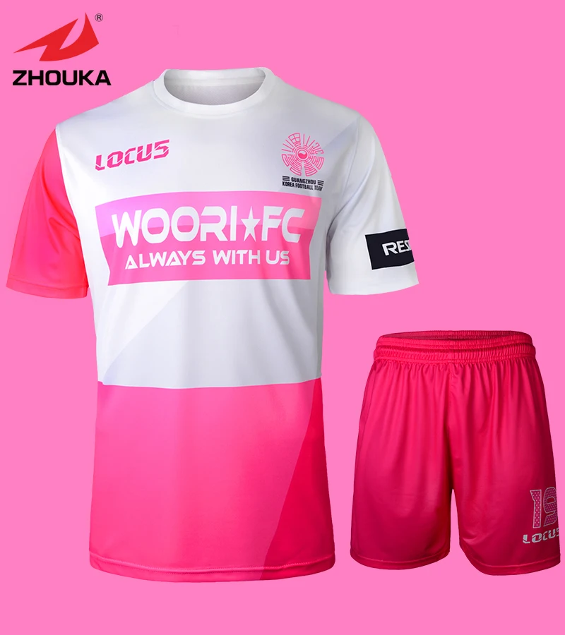 Image Thai Quality Wholesale Custom Soccer Jerseys Sublimation Printing football uniforms