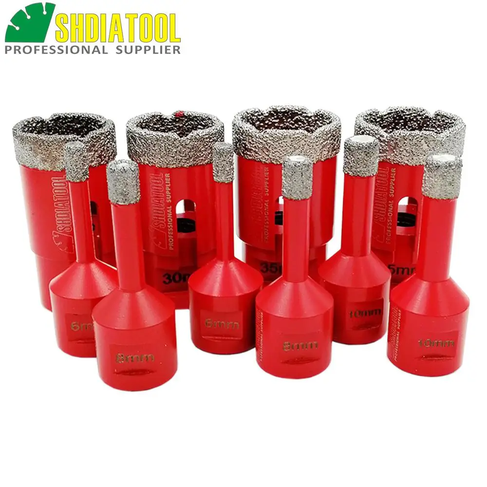 SHDIATOOL 10pcs/pk M14 Vacuum Brazed Diamond Drill Core Bits Porcelain Granite Drilling Bits Tile Hole Saw Diamond Drill Bit
SHDIATOOL 10pcs/pk M14 Vacuum Brazed Diamond Drill Core Bits Porcelain Granite Drilling Bits Tile Hole Saw Diamond Drill Bit