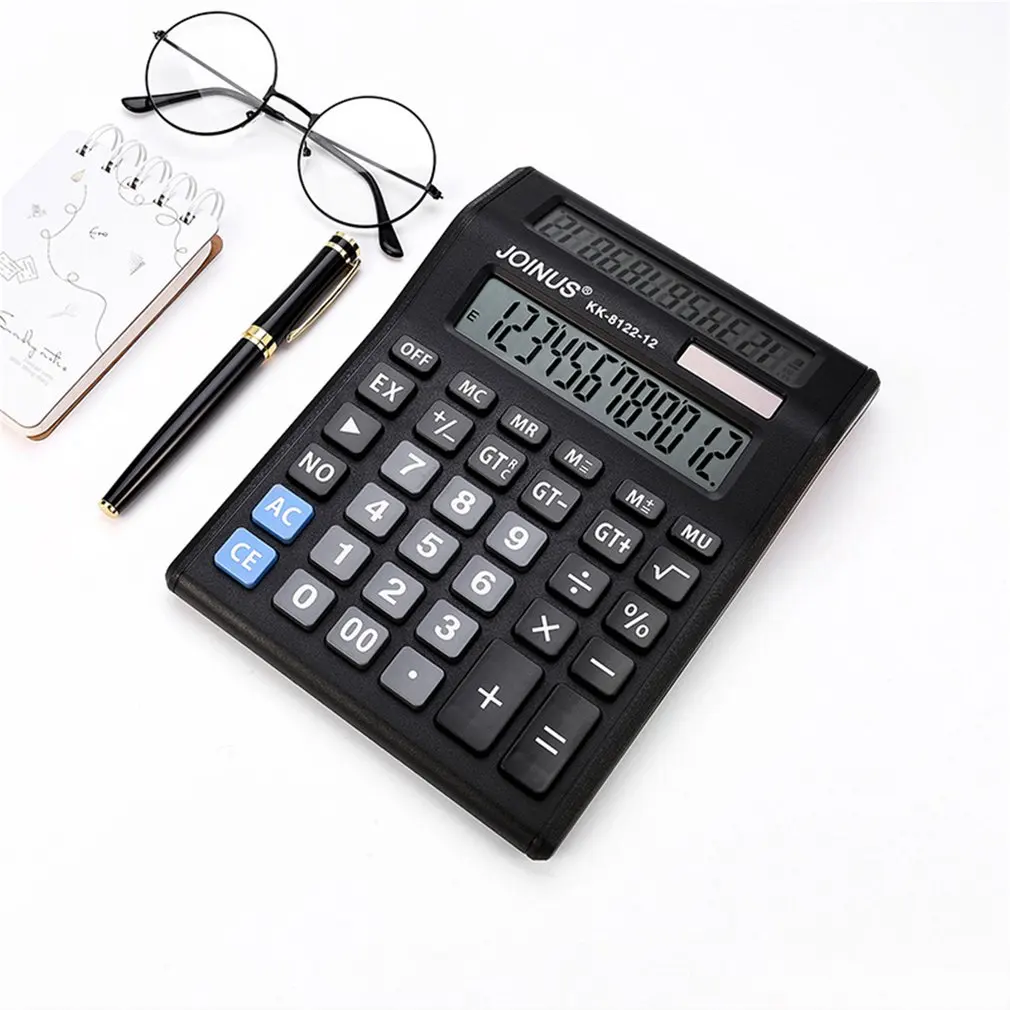KK8122-12 Handheld Display Scientific Calculator Pocket Type Dual Power Large Display Office Desktop Calculator
KK8122-12 Handheld Display Scientific Calculator Pocket Type Dual Power Large Display Office Desktop Calculator
