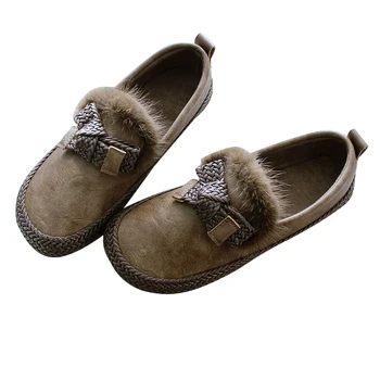 Spring Sen Department shallow mouth hairy low help women's shoes bow flat round head casual shoes
Spring Sen Department shallow mouth hairy low help women's shoes bow flat round head casual shoes