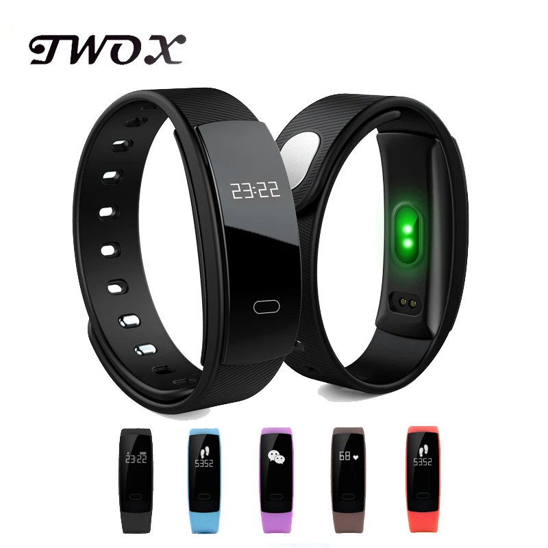 

TWOX QS80 Heart Rate Monitor Smart Band Blood Pressure Monitor Smart Wristband Fitness Tracker Smart Bracelet for IOS Android