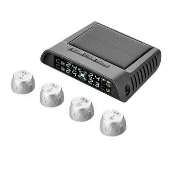 Wireless Car Truck TPMS Tire Pressure Alarm 5V Solar Power LCD Monitor System 4 External Sensor
Wireless Car Truck TPMS Tire Pressure Alarm 5V Solar Power LCD Monitor System 4 External Sensor