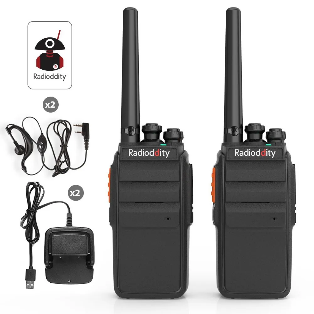 2 Pack Radioddity R2 Two Way Radio PMR446Mhz 16CH UHF Scrambler VOX Walkie Talkie Long Range with USB Charger + Earpiece
2 Pack Radioddity R2 Two Way Radio PMR446Mhz 16CH UHF Scrambler VOX Walkie Talkie Long Range with USB Charger + Earpiece