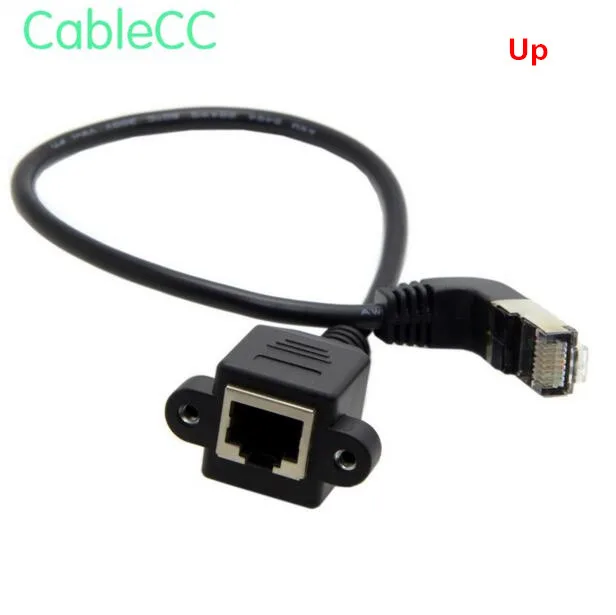 Up & Down Angled 90 degree RJ45 Cat5 8P8C FTP STP UTP Cat 5e Male to Female screws Panel Mount LAN patch Ethernet Network Cable
Up & Down Angled 90 degree RJ45 Cat5 8P8C FTP STP UTP Cat 5e Male to Female screws Panel Mount LAN patch Ethernet Network Cable
