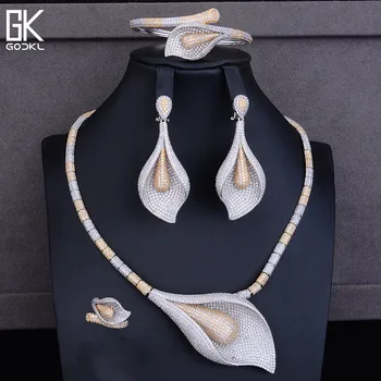 GODKI Luxury Lily Flower Nigerian Bridal Jewelry Sets For Women Wedding Cubic Zircon Crystal CZ Dubai Indian Bridal jewelry Sets
GODKI Luxury Lily Flower Nigerian Bridal Jewelry Sets For Women Wedding Cubic Zircon Crystal CZ Dubai Indian Bridal jewelry Sets