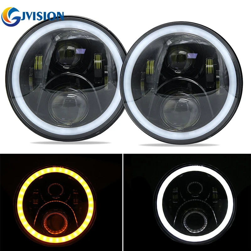 7 inch round headlight Angel eyes Daymaker LED Headlamp for Jeep Wrangler JK Hummer Lada 4x4 urban Niva 7'' led Driving lights
7 inch round headlight Angel eyes Daymaker LED Headlamp for Jeep Wrangler JK Hummer Lada 4x4 urban Niva 7'' led Driving lights