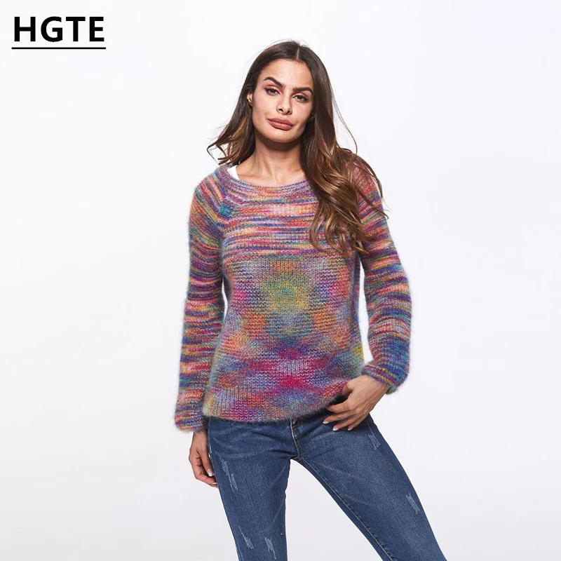 HGTE Floral colour pullover slim sweater 2019 British women's winter new colorful sweater Long sleeve round neck warm sweater
HGTE Floral colour pullover slim sweater 2019 British women's winter new colorful sweater Long sleeve round neck warm sweater